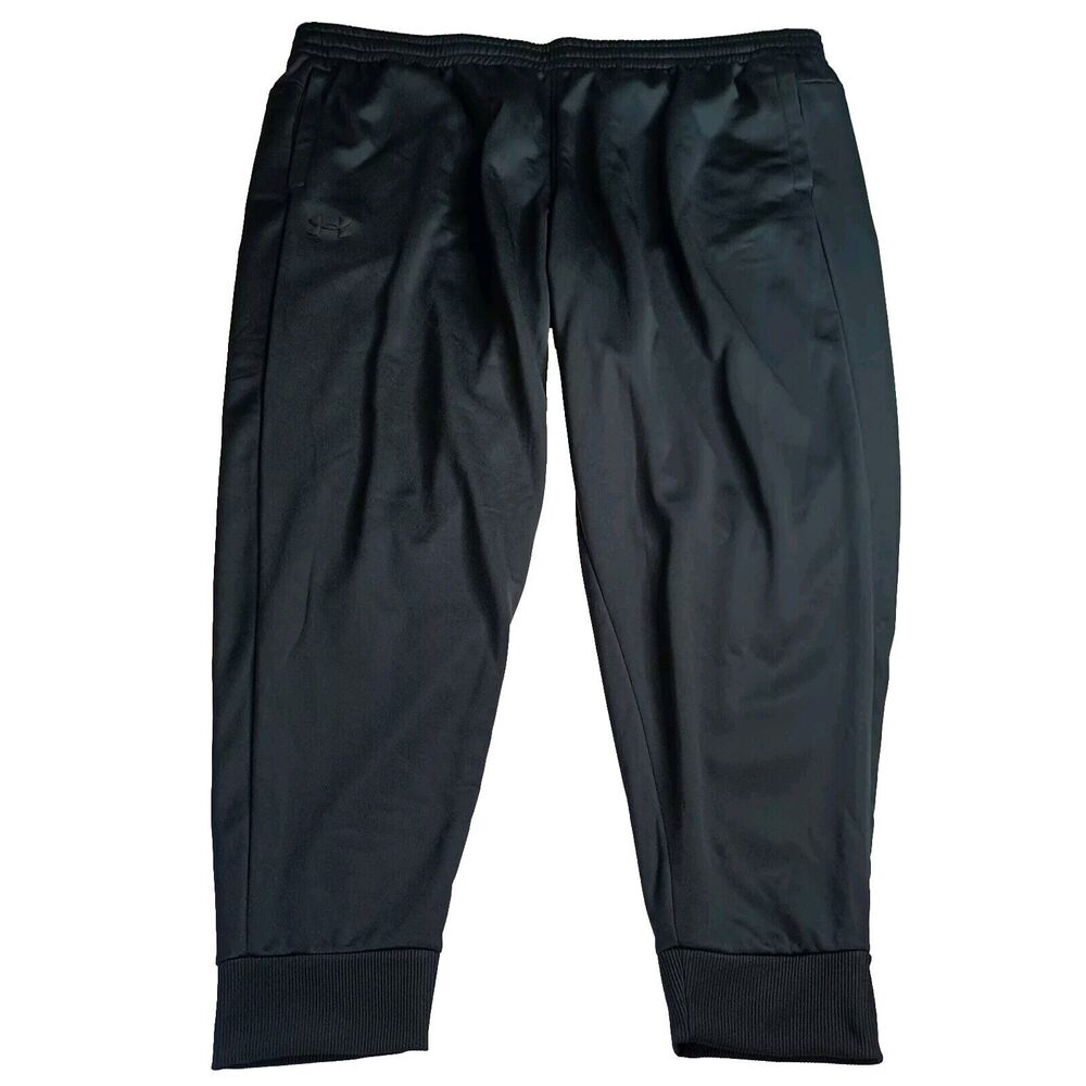 Under Armour Fleece Joggers Pants Men's 4XL Black Loose Fit